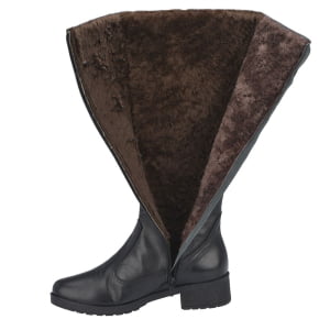 BOTAS FORRADAS COM LÃ NATURAL DE CARNEIRO - 1527CMI - PRETO - 40